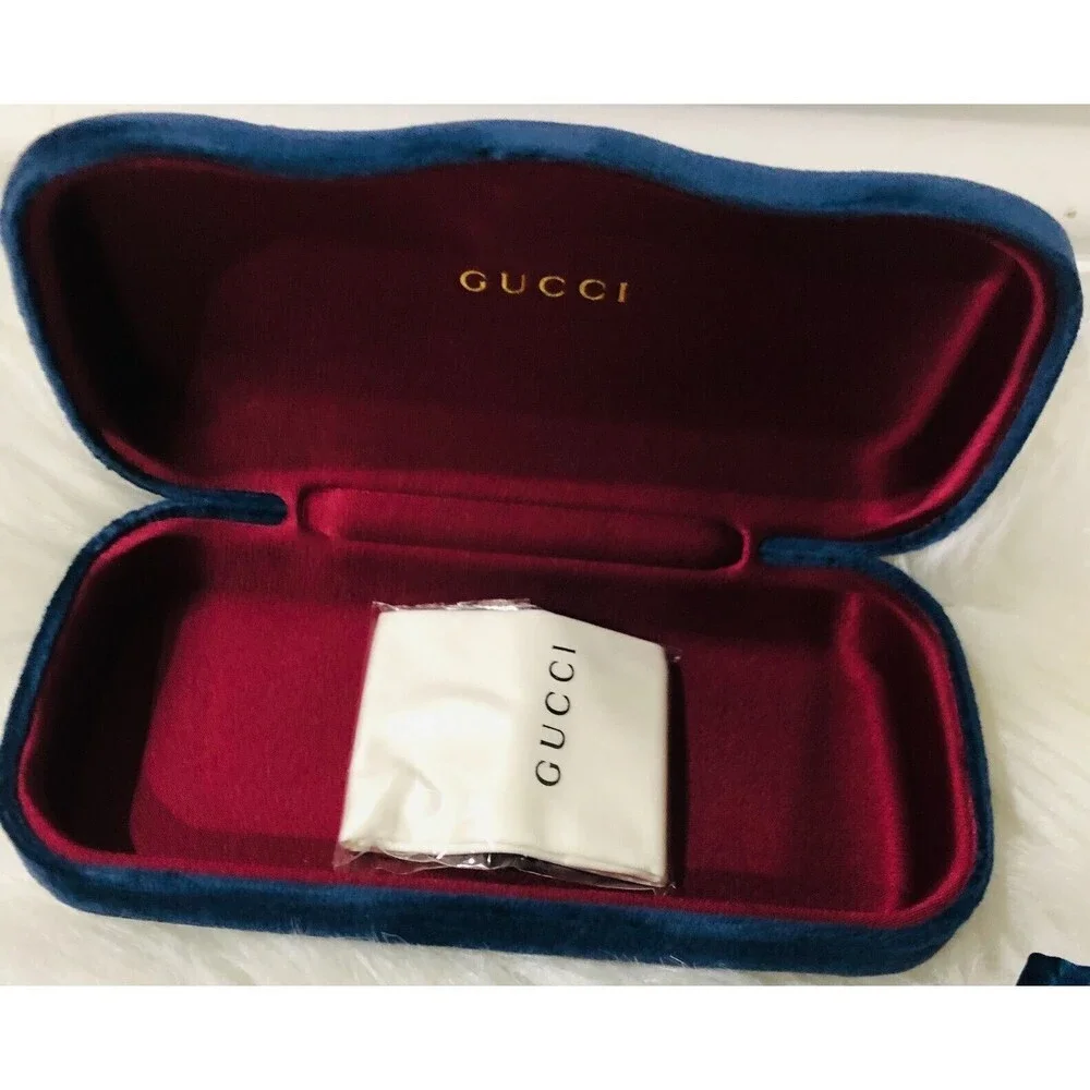 Gucci‎ Fashion Rectangle Optical Glasses Brown Black One Size